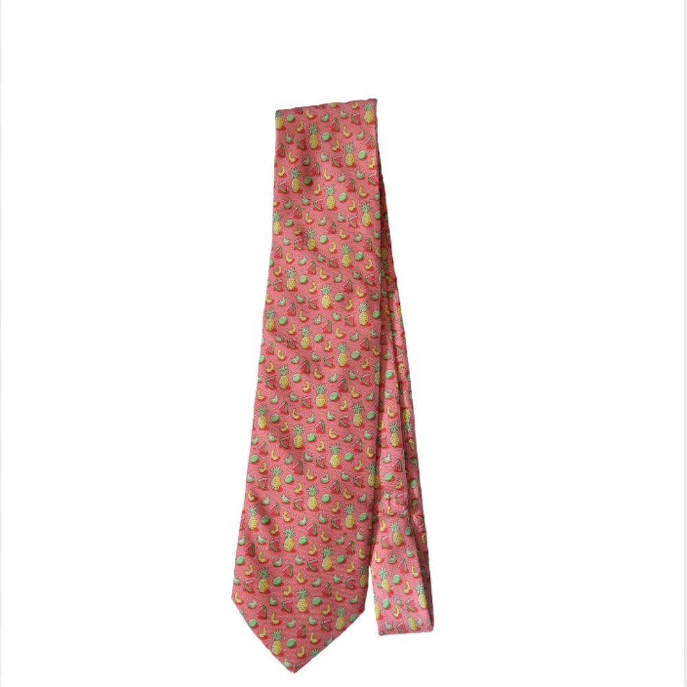 Vineyard Vines Summer Fruit Print 100% Silk Necktie